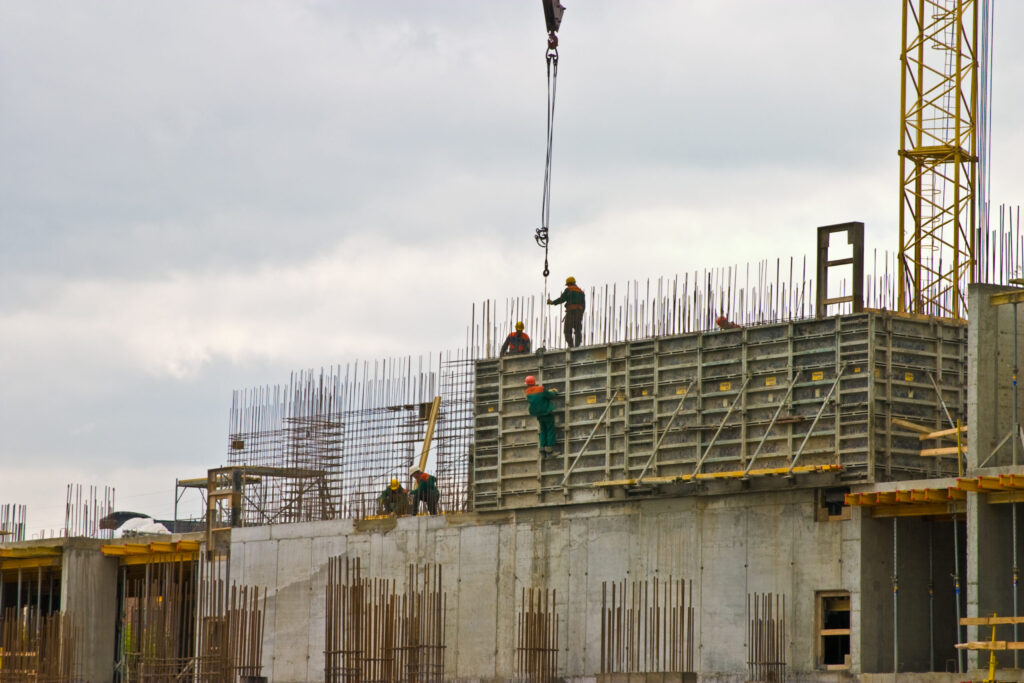 city series: modern new site under construction